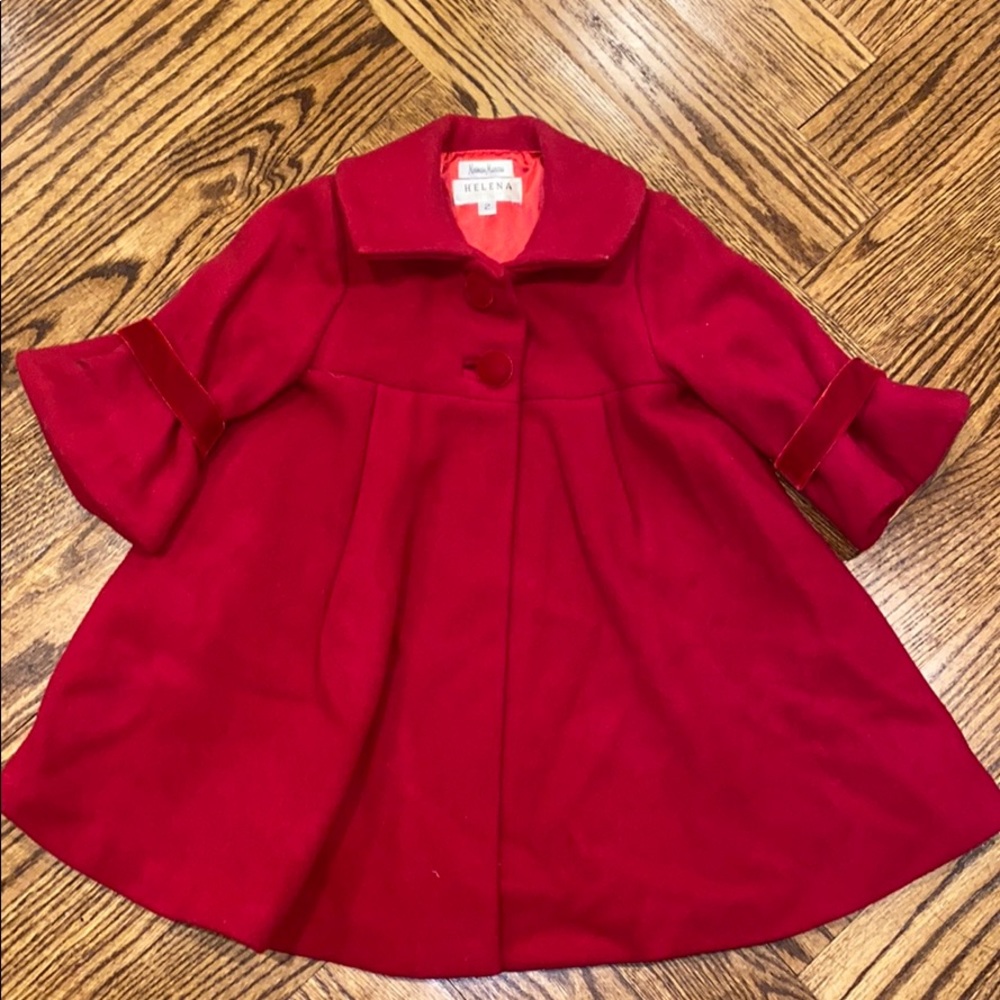 Helena Red Wool Coat